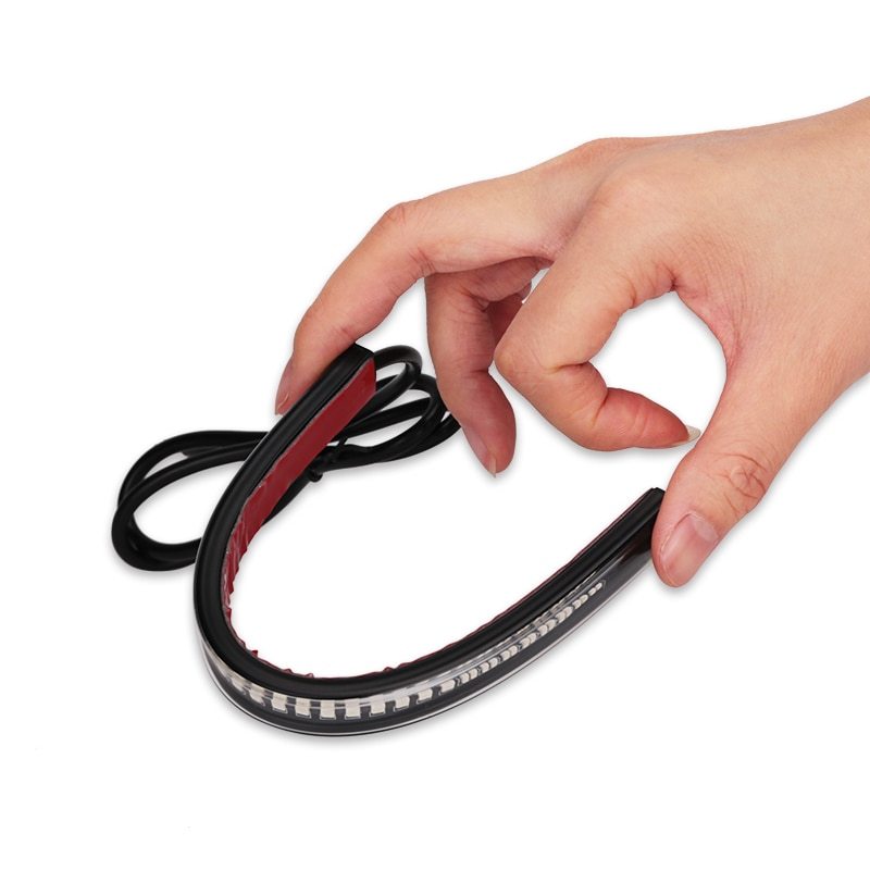 48-LED Motorcycle Tail, Brake & Turn Signal Light Strip – 12V