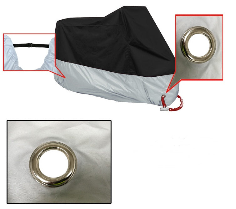 UV50+ Waterproof Motorcycle Cover – 190T Polyester