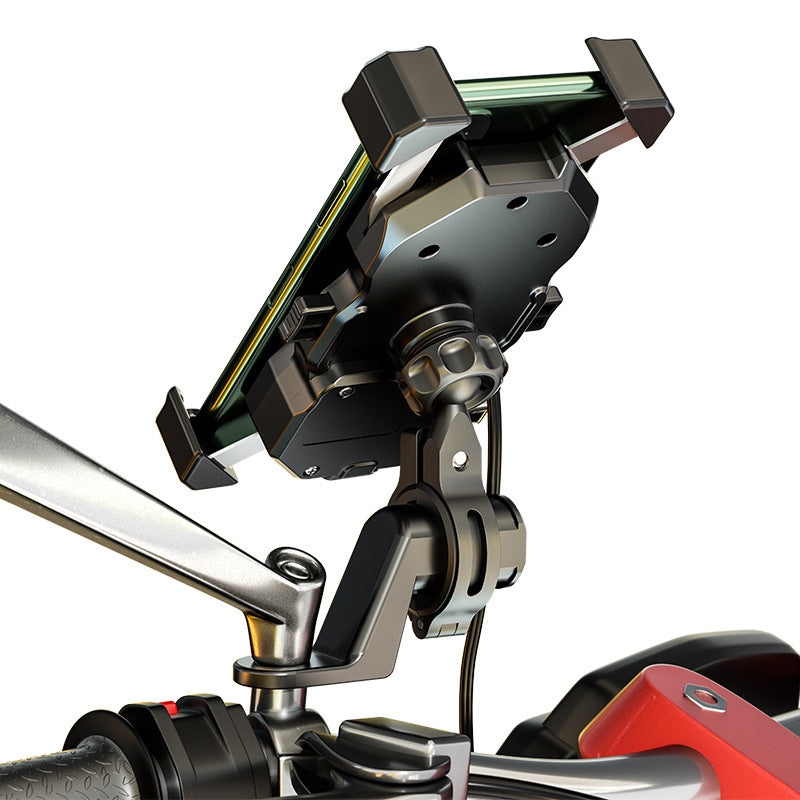 15W Wireless Charging Motorcycle Phone Mount – 12V–24V
