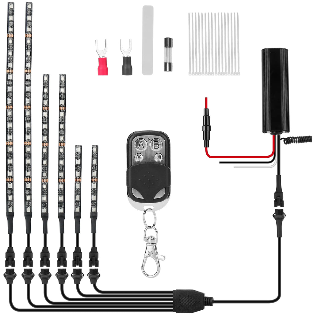 6Pcs Motorcycle LED Light