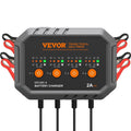 4-Bank 6V/12V Motorcycle Battery Charger & Maintainer – 8A