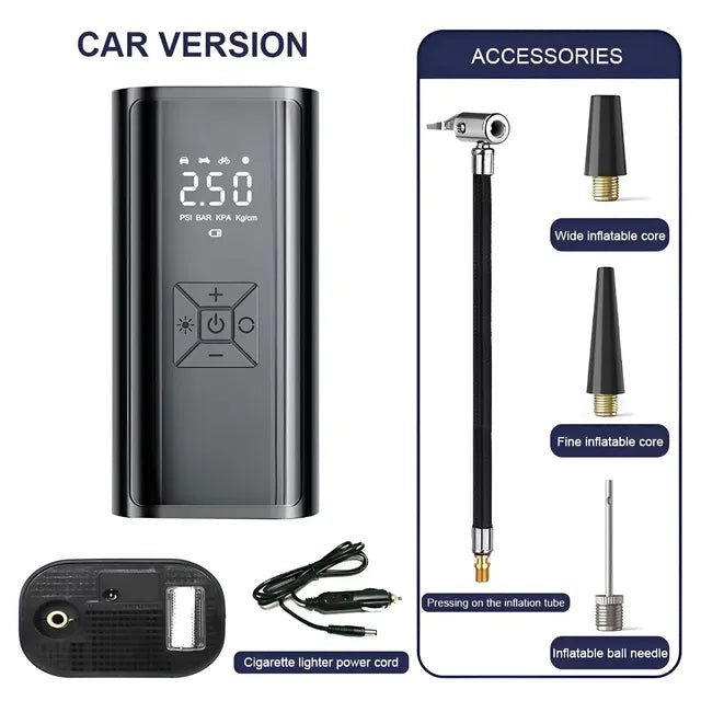 150 PSI Cordless Motorcycle Tire Inflator – 6000mAh
