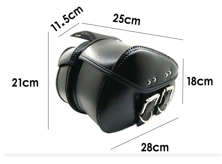 Black PU Leather Motorcycle Saddlebags