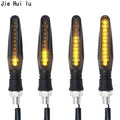 2-Piece 12V Flexible LED Motorcycle Turn Signals – Amber