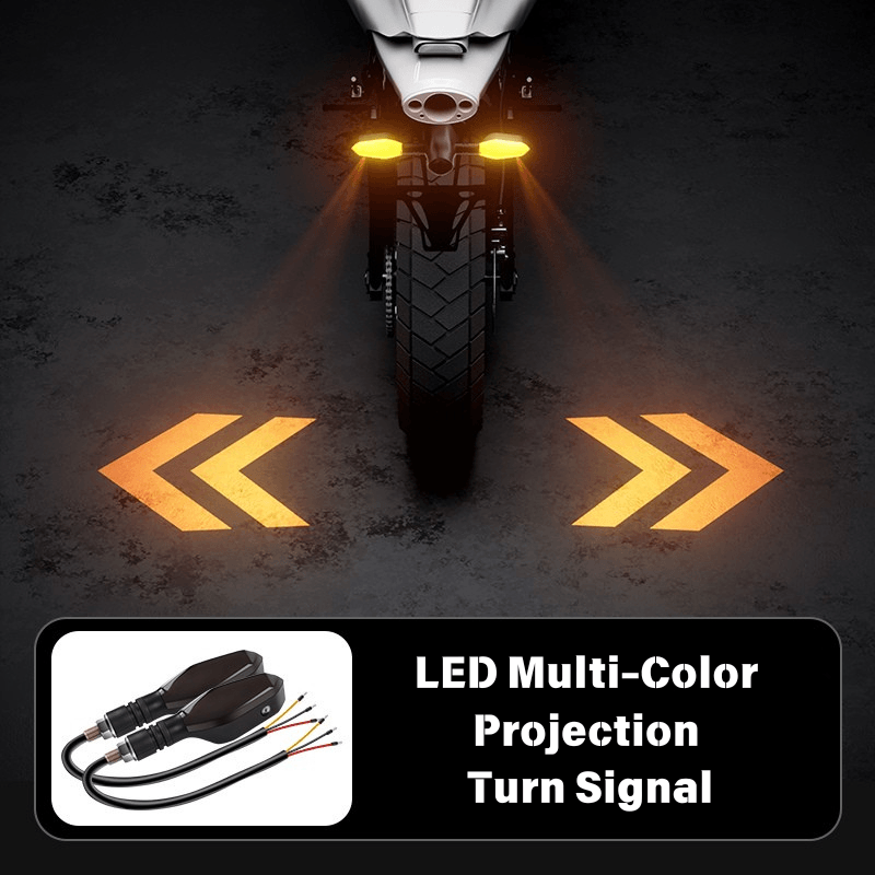 27-LED Motorcycle Turn Signal Indicators with Ground Projection