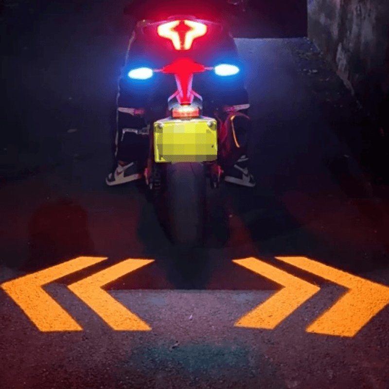 27-LED Motorcycle Turn Signal Indicators with Ground Projection