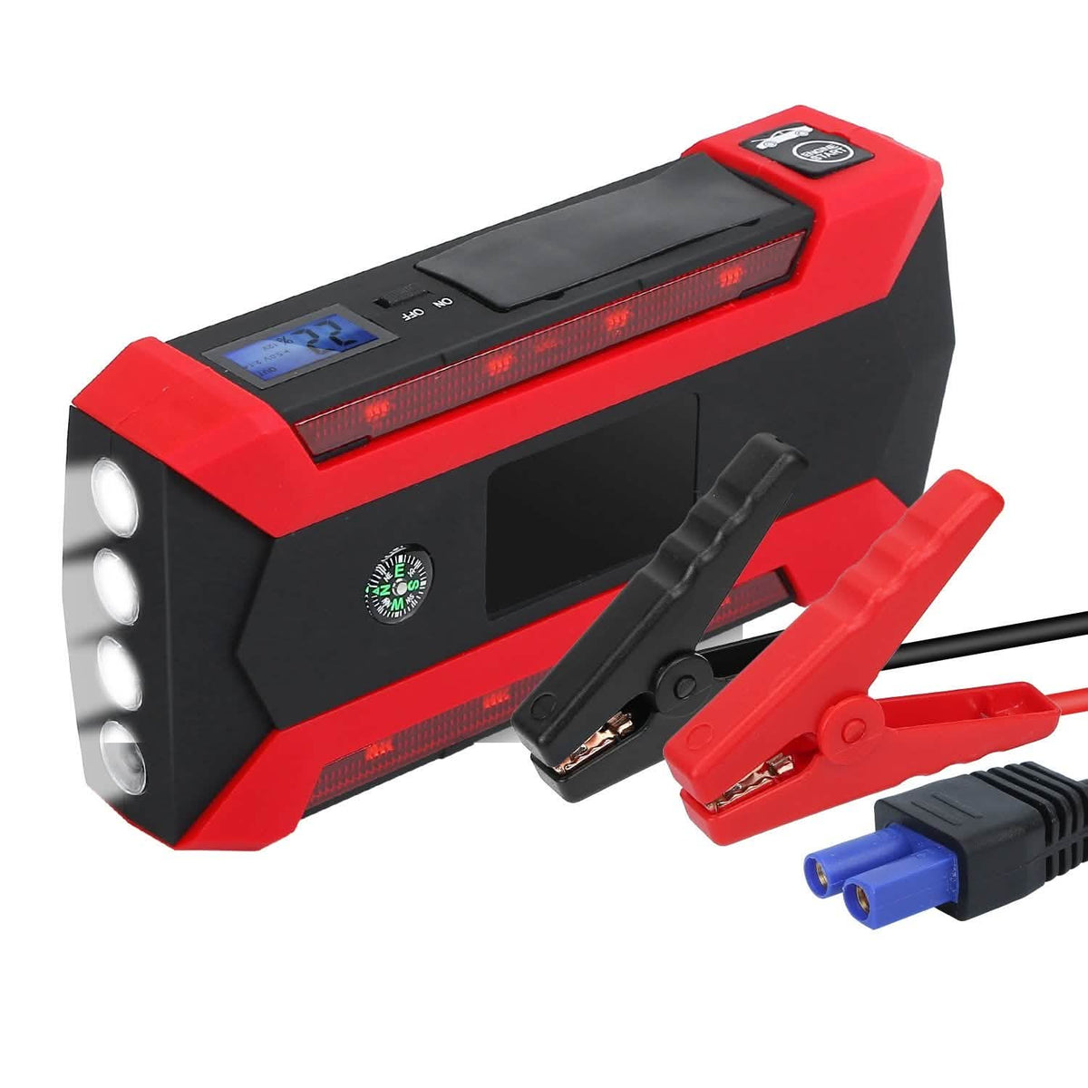1000A Portable Jump Starter & 20,000mAh Power Bank with LCD