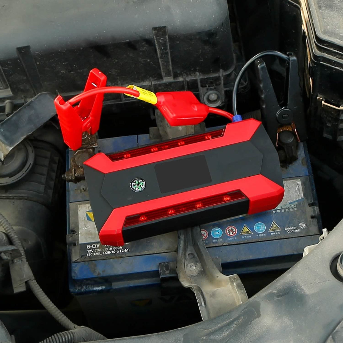 1000A Portable Jump Starter & 20,000mAh Power Bank with LCD