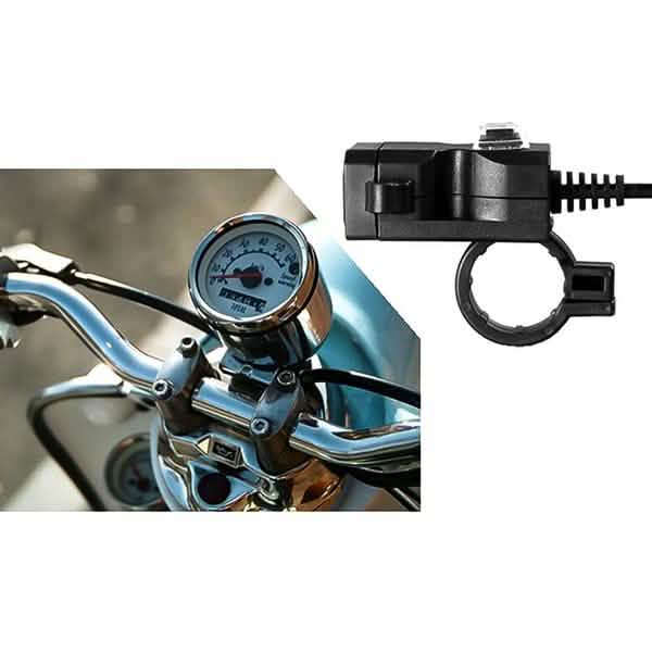 Waterproof Dual USB Motorcycle Handlebar Charger – 9V–24V