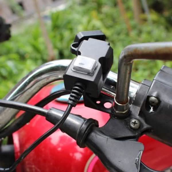 Waterproof Dual USB Motorcycle Handlebar Charger – 9V–24V
