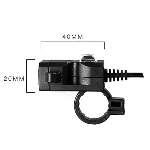 Waterproof Dual USB Motorcycle Handlebar Charger – 9V–24V