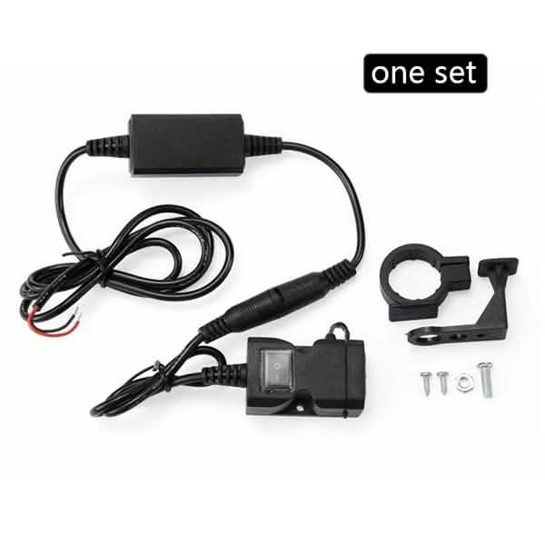 Waterproof Dual USB Motorcycle Handlebar Charger – 9V–24V